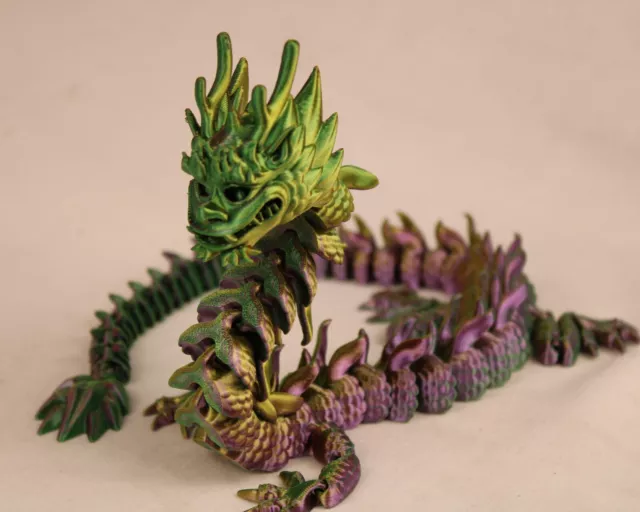 3D printed Imperial dragon, multi coloured, Australian made with local materials