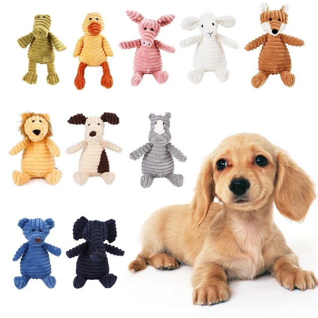 Hundespielzeug Quietscher Hund Spielzeug Plüsch Kauspielzeug Welpen Kauen Toy^