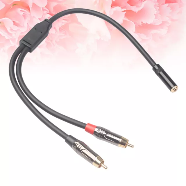 0. 3.5mm Female To 2 RCA Male Audio Adapter Cable for Computer Speaker