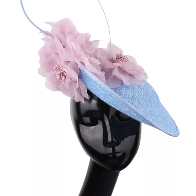 Ladies Fascinators Hat Party Wedding Hat Wide Brim Headpiece Hair Accessories