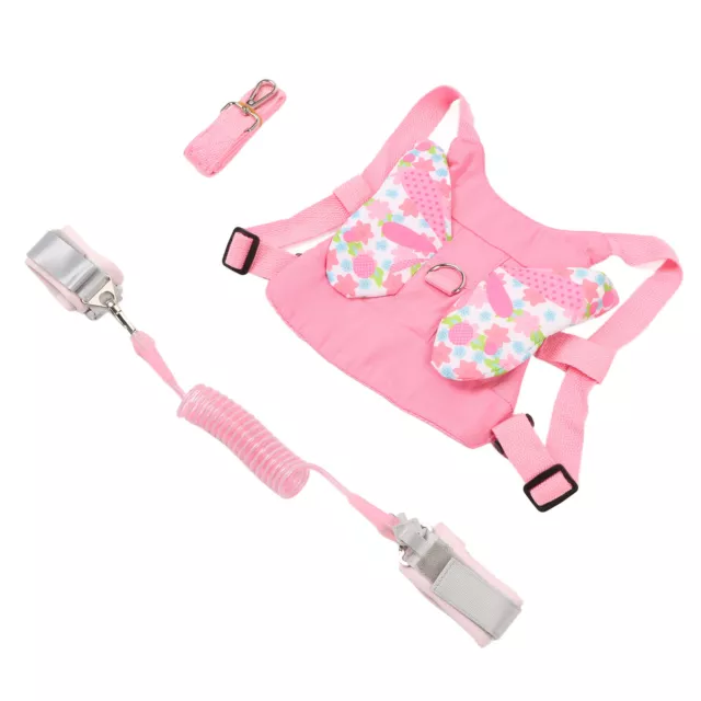 Toddler Harness Leashes With Retractable Wrist Link Pink 1.5M Rope Butterfly Pre