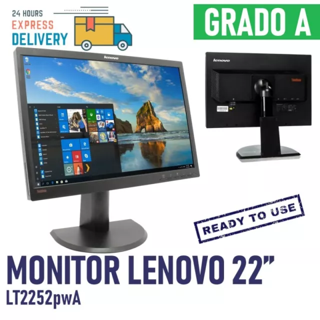 Monitor LCD Lenovo Lt2252p 22 " Pouce Wide 16:9 FHD VGA Dvi-I De [Ricondizionat 2