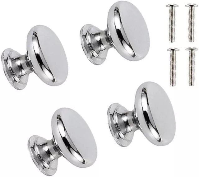 1-30 Pcs Modern Simple Door Knob Cabinet Drawer Wardrobe Cupboard Chrome Handles