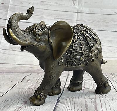 Art Déco Vida Silvestre Elefante Por Milo Bronce Caliente Reparto Estatua Ganga
