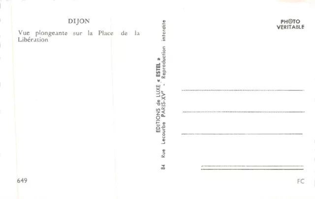 CPSM DIJON vue plongeante sur la place de la Libération (132355) 2