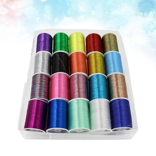 Hilo metálico hilo de coser colorido hilo de bordar metálico hilo