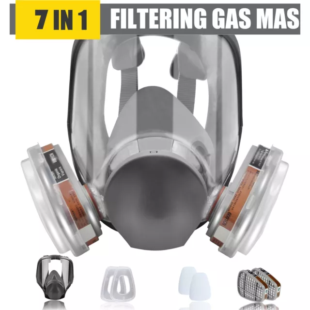 15 in 1 6800 Full Face Gas Mask Facepiece Respirator for Painting Spraying Healt
