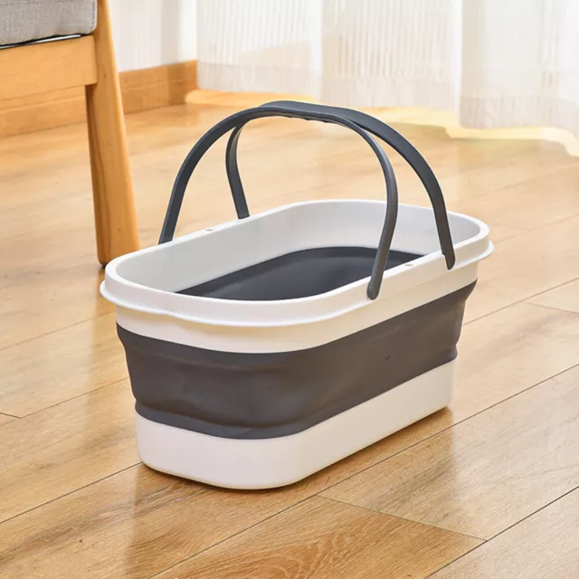 Cleaning Bucket Foldable Laundry Basket with Handle for Camping Traveling Picnic