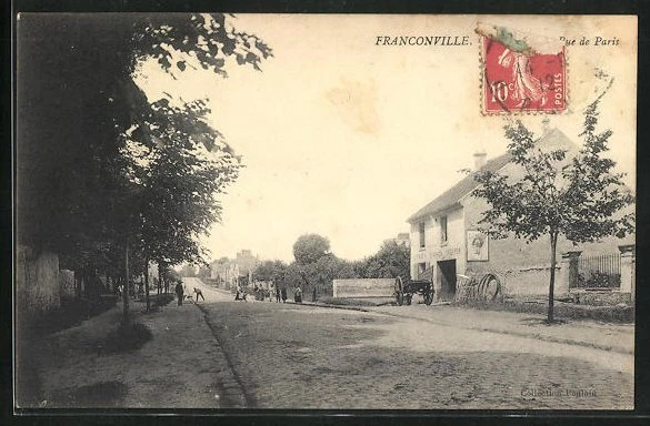 CPA Franconville, Rue de Paris, vue de la rue