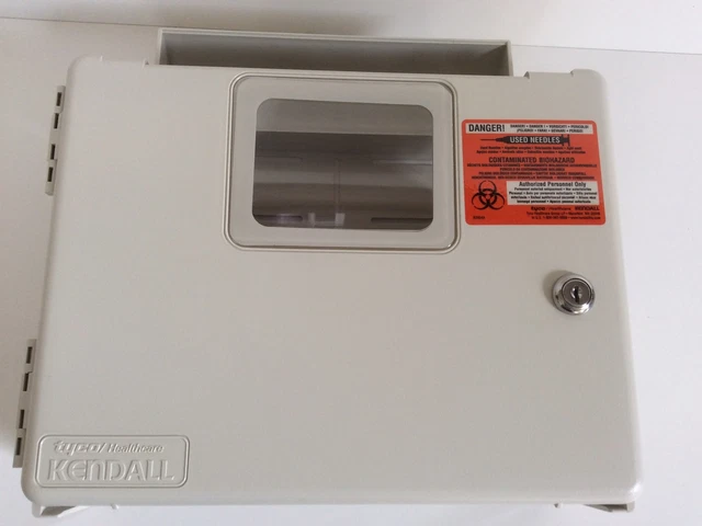 Tyco Healthcare Kendall In-Room Sharps Disposal System Locking Container 85301H