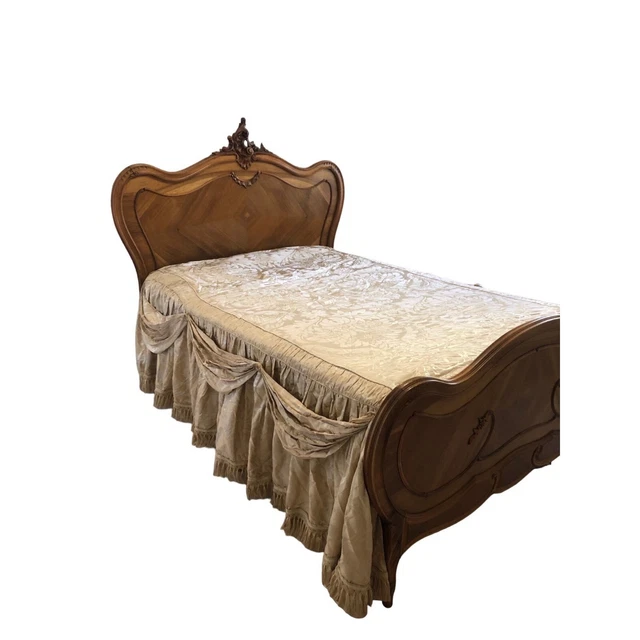 Art Nouveau French Antique Walnut Full/Double Bed