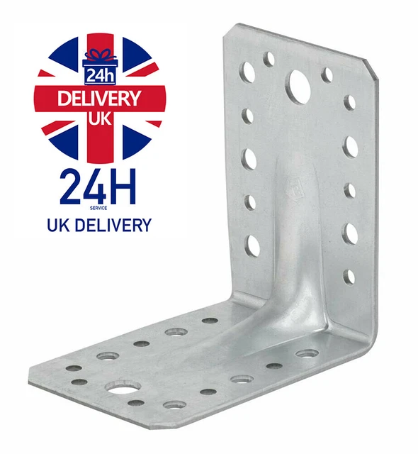 CORNER ANGLE BRACKET L shape Heavy Duty Right Metal Galvanised 2.5mm
