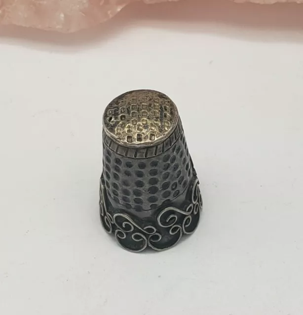 Antique Sterling Silver Sewing Thimble
