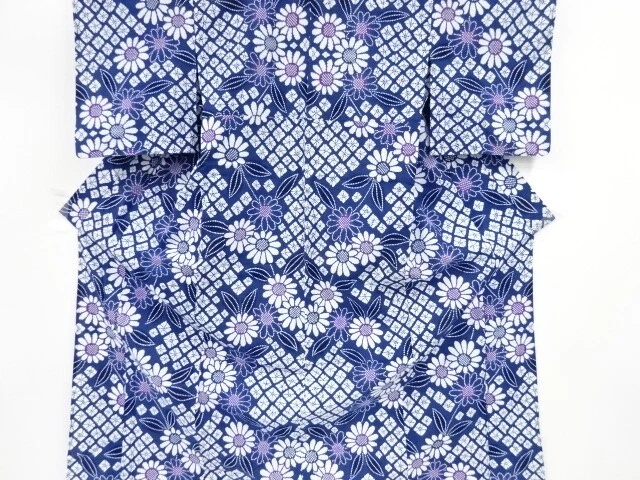 42776# Japanese Kimono / Antique Yukata / Flower