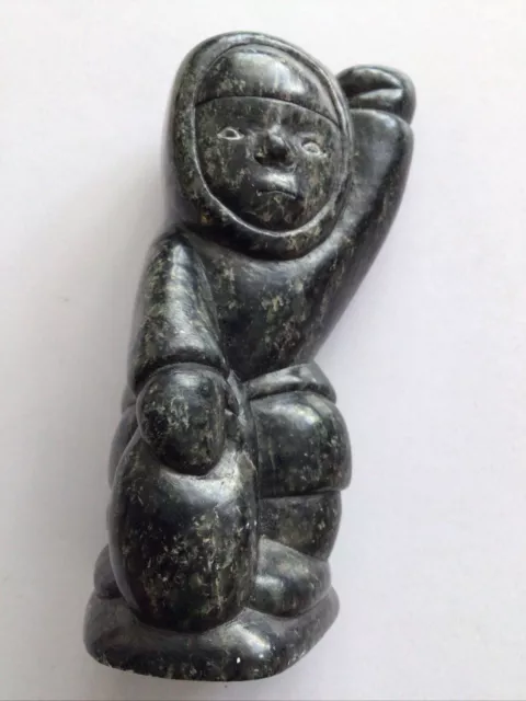 Inuit Canada Eskimo Art Soapstone Sculpture Carving Art 80’s ? Signed ? LOOK