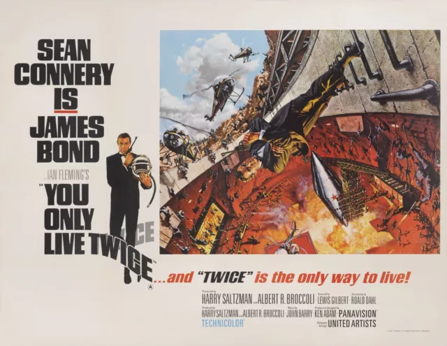 You Only Live Twice 1967 UK quad poster print A 30x40" Sean Connery James Bond