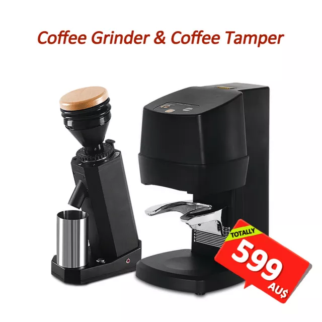 Ikitchen Coffee Tamper 58mm & Coffee Grinder 40mm Titanium Burr for Espresso
