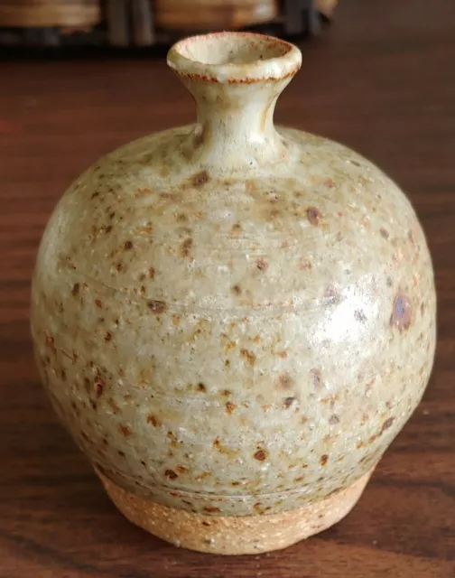 Mid century modern Fred Evangel studio pottery vessel vase