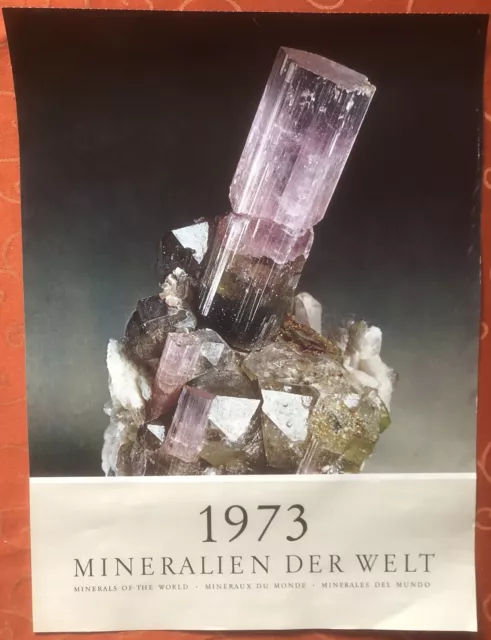 Kalender Blätter "Mineralien der Welt" 1973