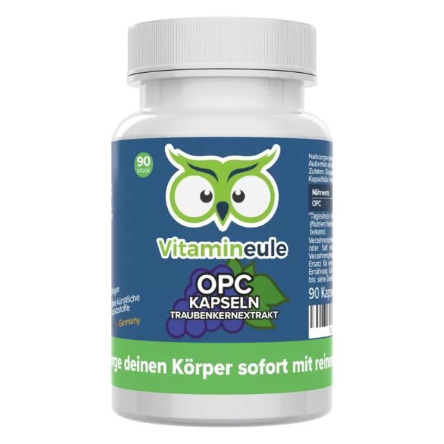 OPC Kapseln - hochdosiert - Traubenkernextrakt - ohne Zusätze - Vitamineule®