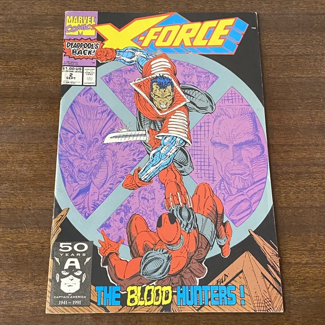 X-FORCE No. 2 1991 Marvel Comic Book DEADPOOL The BLOOD HUNTERS