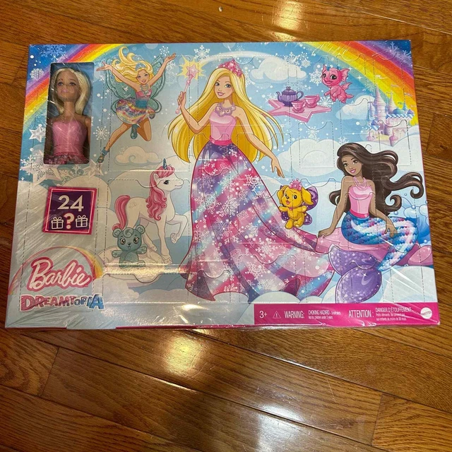 Barbie Dreamtopia Doll and Advent Calendar with 24 Surprises Xmas Present NEW