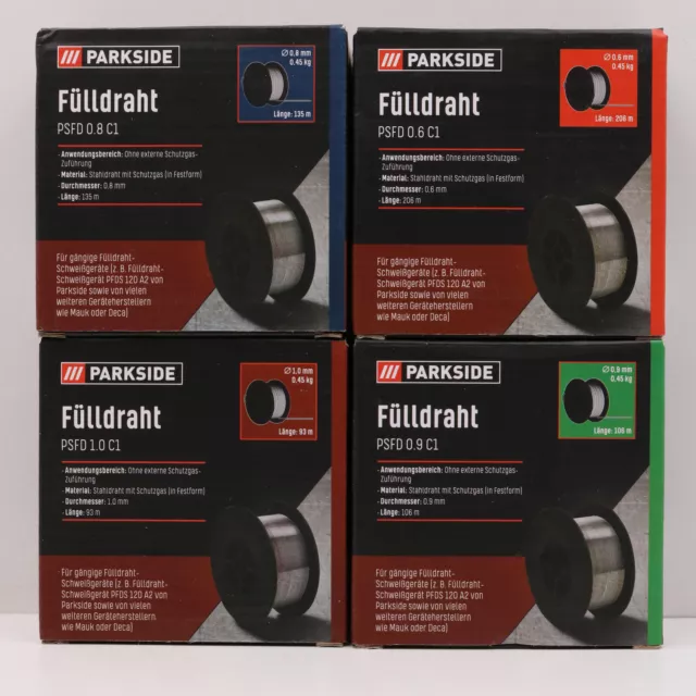 PARKSIDE® STAHL-SCHWEISSDRAHT »PSDS B1« Fülldraht PSFD 1.0 A1 0,6 mm, 0,8, 0,9  mm EUR 6,99 - PicClick DE