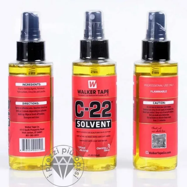 C-22 WALKER TAPE SOLVENTE REMOVER SPRAY 118ml TOUPET PARRUCCA EXTENSIONS CAPELLI