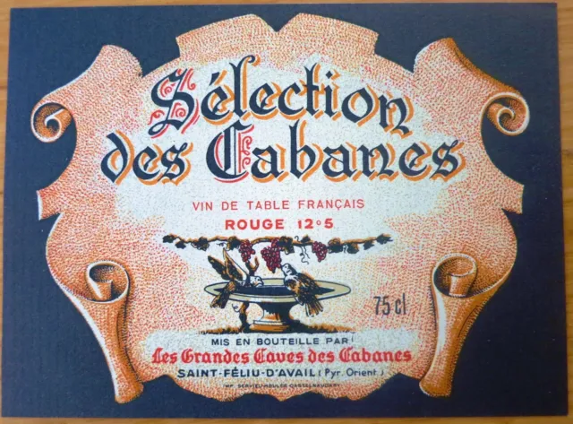 Etiquettes vin FRANCE Selection des Cabanes  Grandes Caves Cabanes  wine labels