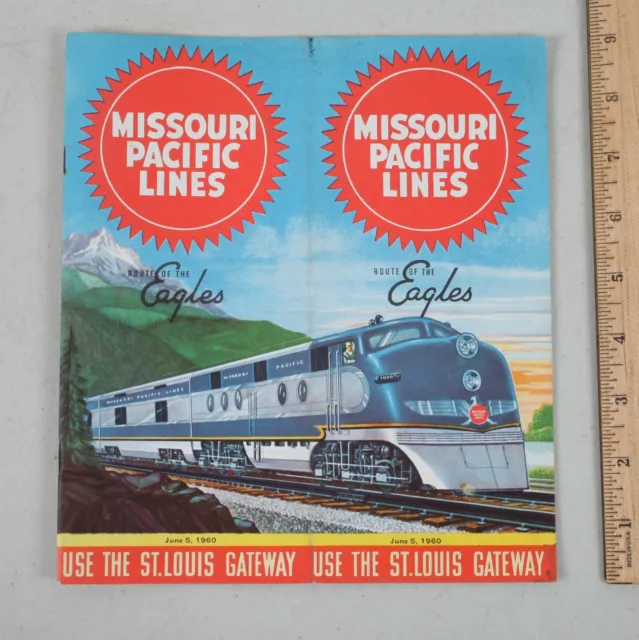 Vintage Railroad Missouri Pacific Lines Route of the Eagles 1960