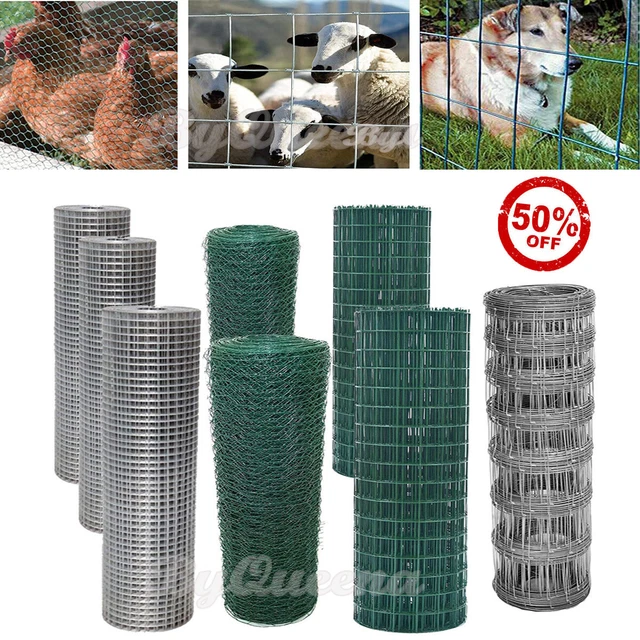 ROLL GALVANISED WELDED Wire Mesh Panels Chicken Run Rabbit Hutch Pet