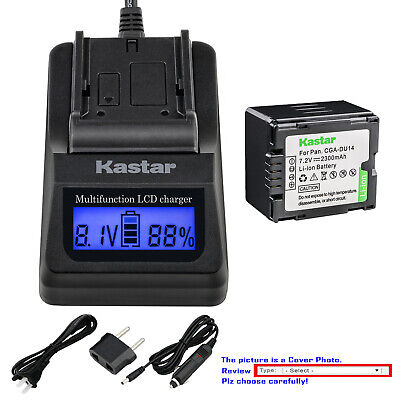 Kastar Battery Quick Charger for Panasonic CGR-DU14 CGA-DU14 & PV-GS31 PV-GS33