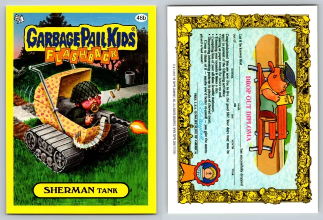 2011 Topps Garbage Pail Kids Flashback GPK Card SHERMAN Tank 46b *NM-Mint*