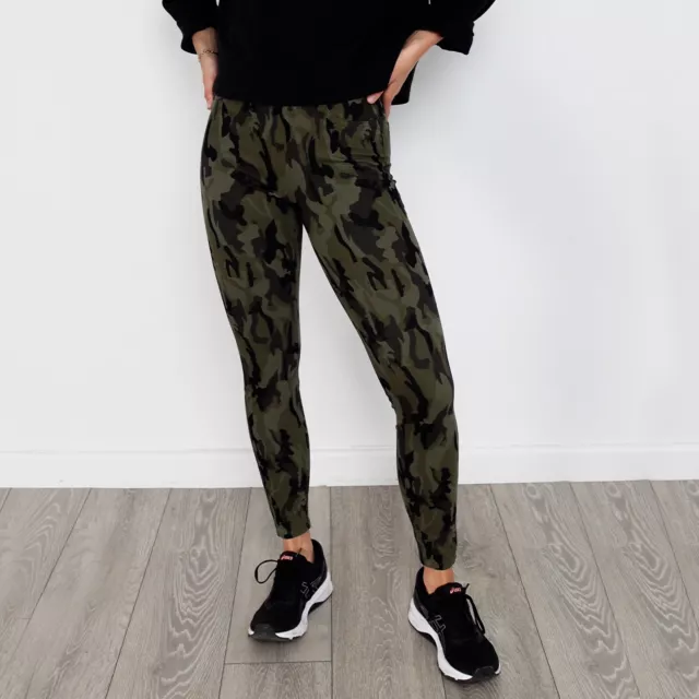 Ex George Womens Stretch  Camo Leggings with Wide Waistband Size 6-16