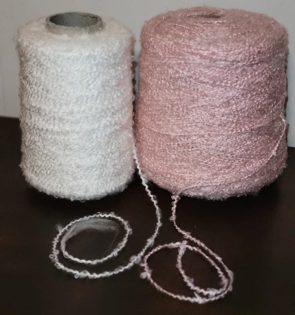 CONO DE HILO NOVTEX 2,10 lb CARRETE ROSA BLANCO TEJIDO, GANCHILLO, HEBILLA DE TEJIDO