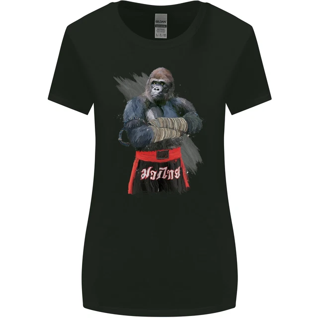 Maglietta Gorilla Fighter MMA Arti Martial Arts Muay Thai donna taglio più largo