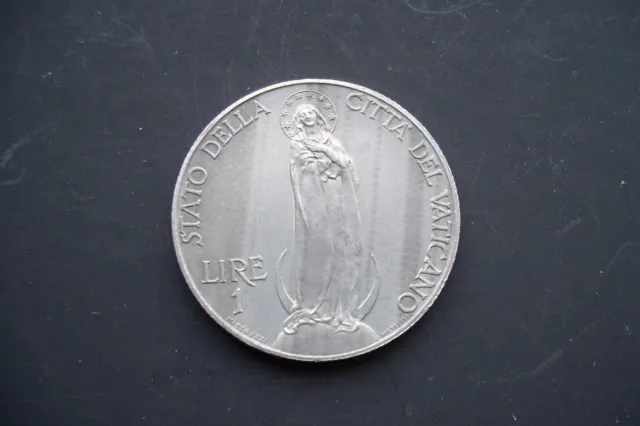 Vatikan: 1 Lire, Pius XI., 1929 AN VIII, Seltenes Jahr, Nickel, Madonna,  8 g
