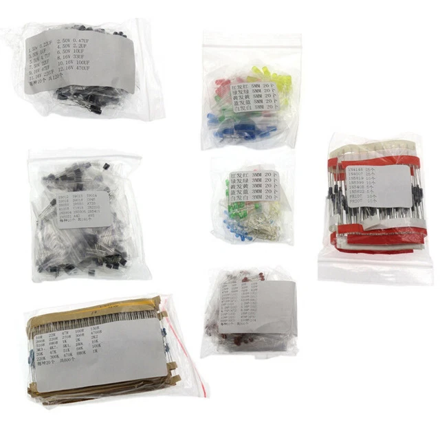 ELECTRONIC COMPONENT TRANSISTOR Capacitor Diode LED Metal Film Resistor ...