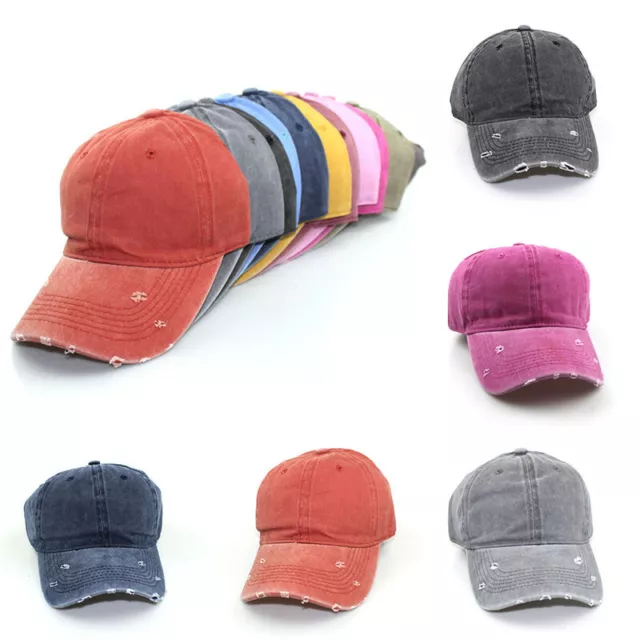 COTTON ALL MATCH Peaked Cap Men and Women Vintage Distressed Hats Funny Dad  £9.84 - PicClick UK