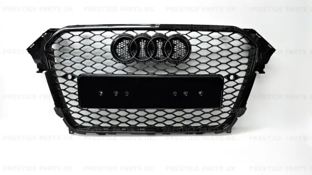 Rs4 Black Honeycomb Grille Rs Grill Audi A4 B8.5 B8 12-15 Sline S4 Debadged Mesh 2
