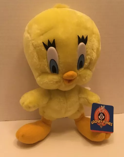 1997 Ace Looney Tunes  Plush- Tweety Bird 10.5” Tall Yellow Stuffed Animal