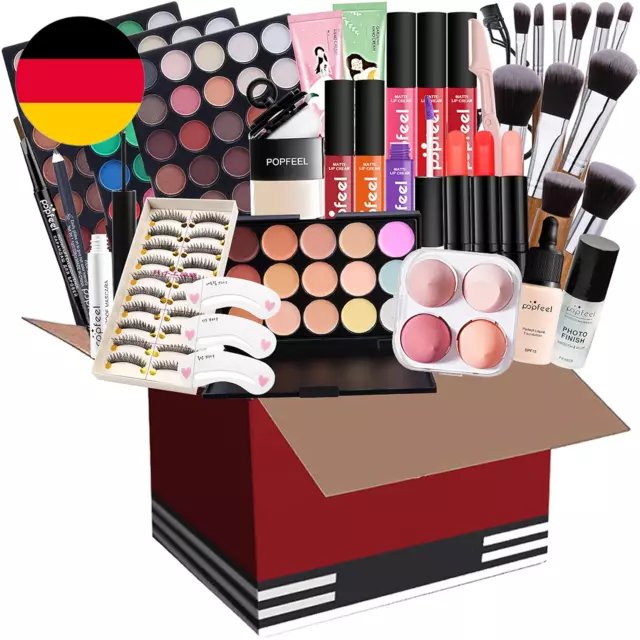 32St Schminkkasten Make-Up Set, Professionelles Schönheit Schmink Set Mit Lidsch