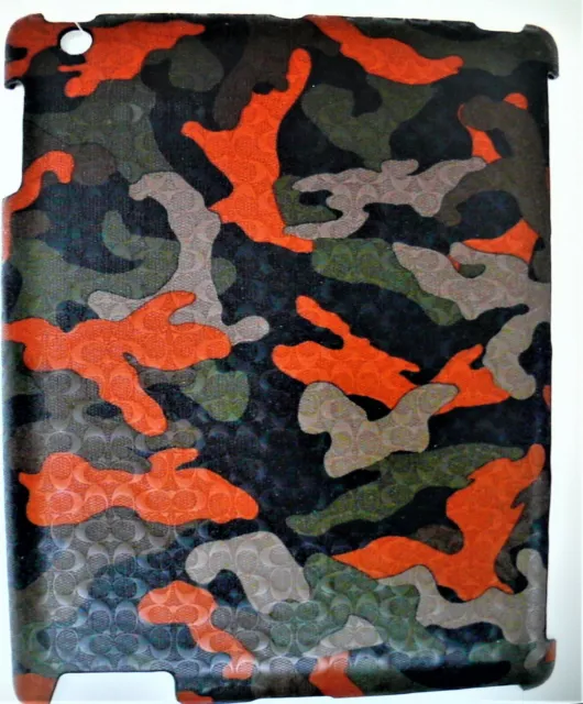 COACH iPad Case CAMO BROWN ORANGE NWT $128