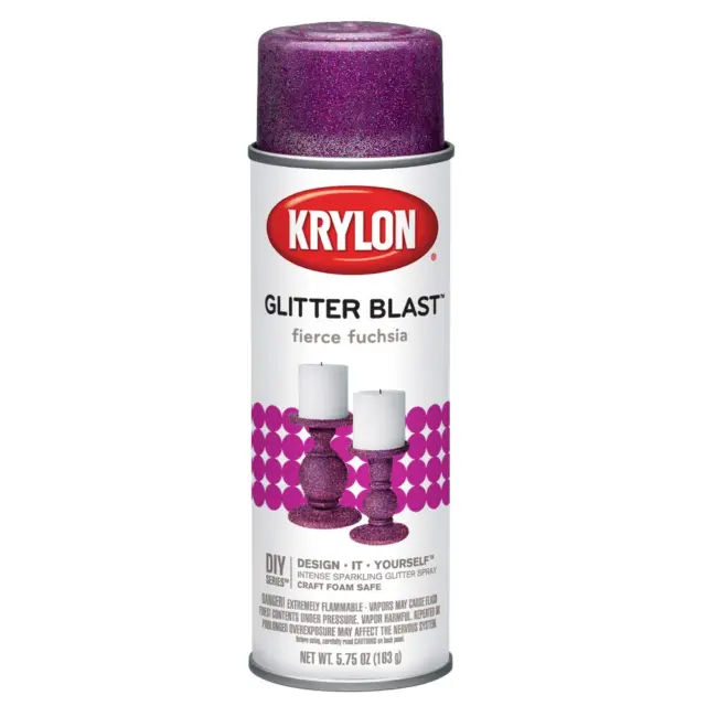 Glitter Blast Glitter Spray Paint for Craft Projects, Fierce Fuchsia,5.7