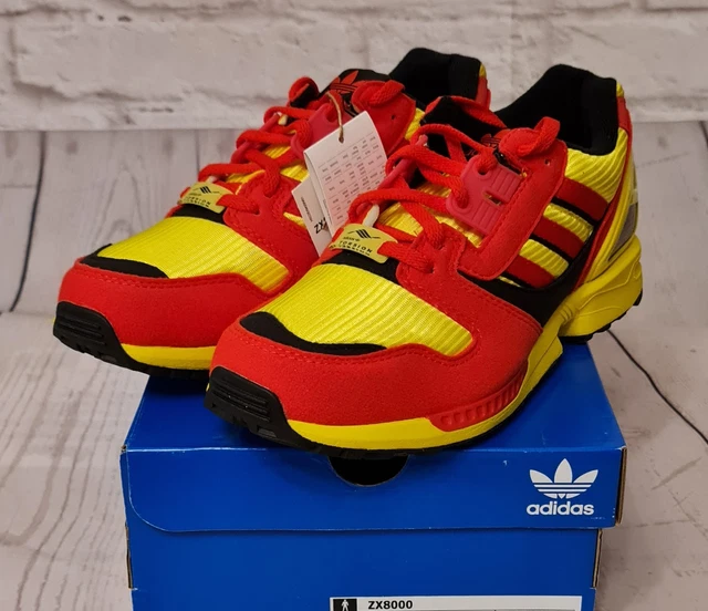 Adidas ZX8000 Bright Yellow Core Black Red Germany Running Trainers GY4682
