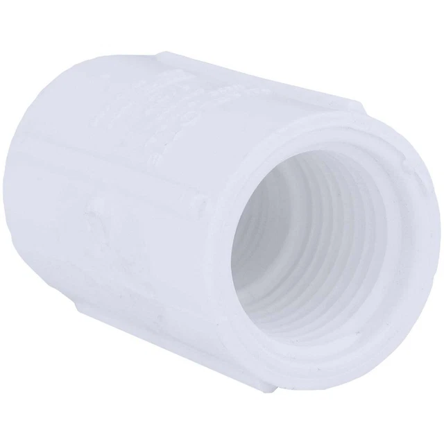Charlotte Pipe 1 In. FIP Sch. 40 Threaded PVC Coupling PVC 02102  1000HA Pack of