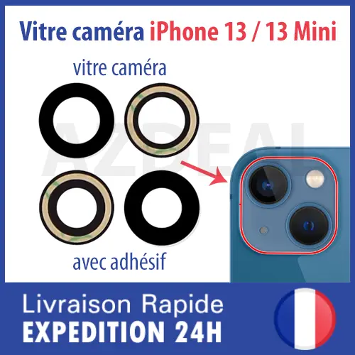 iPhone 13/13 Mini vitre lentille de remplacement pour camera arrière + adhesif