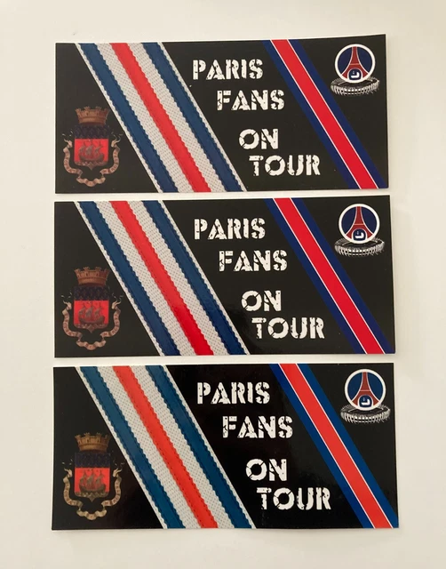Lot De 3 Autocollants PSG – Paris SG Fans On Tour – Ultras KOB Auteuil 2010