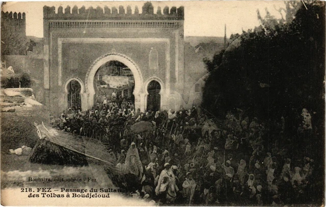 CPA AK Fez - Passage du Sultan des Tolbas a Boudjeloud MAROC (963533)