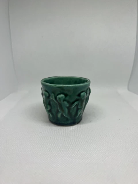 VINTAGE GREEN POTTERY little Planter Vase Ceramic Jardiniere Vase Pot